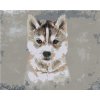 ZUTY Maľovanie podľa čísel HUSKY NA SIVOM POZADÍ Rámovanie vypnuté plátno na rám Rozmer 80x100 cm