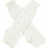 Dlhé rukavice palčiaky bez prstov New York Biele