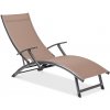 Hliníkové záhradné ležadlo RELAX Taupe
