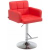 Barová stolička Los Angeles z umelej kože C, červená