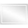 LED zrkadlo obdĺžnikové 80x60 cm, horizontálne, vstavaný vypínač, s okrajom, 4000K