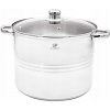 Hrniec nerez ¤26x21cm 10L STOCK sklenená pokrievka