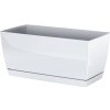 PROSPERPLAST kvetináč truhlík 39x19cm Coubi Case P DUPP400-S449 biely plastový