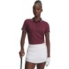 Dámske tričko na golf Under Armour, DRIVE JACQUARD POLO Vínová,Biela, S