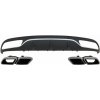 KITT Rear Bumper Valance Diffuser with Exhaust Muffler Tips suitable for Mercedes C-Class C205 A205 Coupe Cabriolet (2014-2019) C63 Design