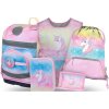 Baagl Školský set Zippy Plus Rainbow Unicorn: školská taška, peračník, vrecko, zástera, peňaženka
