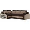 Signal Rozkladacia rohová sedacia súprava s poličkou GRANDE Ľavá Hnedá