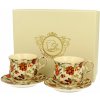 Porcelánové šálky na kávu a čaj s tanierikmi DUO ECRU 150 ml 2 ks.