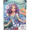 Top Model Velký kreativní sešit Mermaid Stickerworld 240+ samolepek