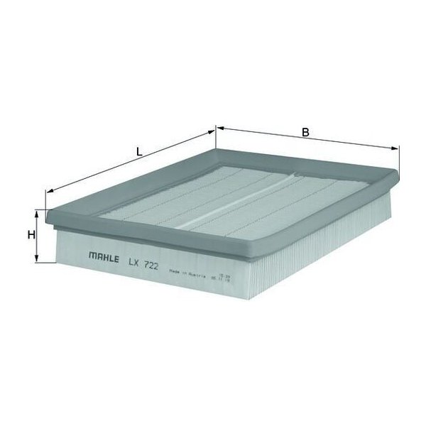 Filtro Motore Knecht LX 571/1 - Ricambio Auto, Dimensioni: Lunghezza 418,5 Mm X Altezza 32 Mm