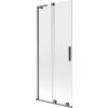 Mexen Velar L, 2-krídlová posuvná vaňová zástena 80 x 150 cm, 8mm číre sklo, brúsený grafit, 896-080-003-01-66