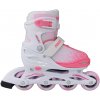 Roces - Jokey X White/Pink - kolečkové nastavitelné brusle Velikost (brusle): 26-29