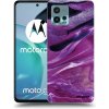Picasee silikónový prehľadný obal pre Motorola Moto G72 - Purple glitter