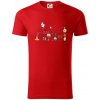 Chemická aparatúra farebná - Tričko z organickej bavlny - 3XL ( Červená )