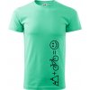 Hory bicykel úsmev - Klasické pánske tričko vyššej gramáže - XL ( Mätová )