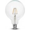 Žiarovka LED Filament E27 4W, 2700K, 320lm, stmievateľná, G125 VT-1994D (V-TAC)