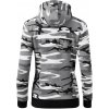 Hory EKG - Mikina dámska trendy zipper s kapucňou - L ( Šedý maskáč )
