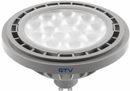 GTV LED, A-G, ES111, 4000K, GU10, 12,5W, AC220-240V, 40°, 1250lmm, 109mA, šedá
