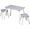 KESPER KESPER Detský stôl s 2 stoličkami, obdĺžnikový sivý 58x38x43,5 cm