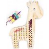 Libelula Drevené tvary na šnurovanie - MiniDots -Žirafa