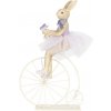 Clayre & Eef Dekorácie králičie slečny v sukienke na bicykli - 30 * 9 * 33 cm - Clayre & Eef