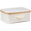 Úložný box G21 40 x 30 x 15 cm, bambusový s vekom, béžový