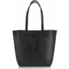 PAOLO PERUZZI Kožená shopper kabelka IN-64-BL | čierna IN-64-BL