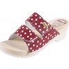 Šlapky KPU1 na gumenej podrážke červené a biele bodky - 42 / červené a biele bodky