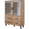 Cama obývací sestava LOTTA 2 (příborník 150 2D3DR + příborník 110 2D4DR + vitrína 120 + konferenční stolek 110)