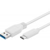 PremiumCord USB-C/male - USB 3.0 A/Male, bílý, 2m ku31ca2w