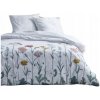 POSTEĽNÁ BIELIZEŇ PRE 2 OSOBY 220 X 240 CM BIELA S KVETMI A GOMBÍKMI