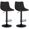 Sada 2 barových stoličiek Jerry fabric, čierna