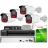 Súprava na IP monitoring 2Mpx 4 kamery IPCAM-B2-50IR, Záznamník 8ch - HiLook by Hikvision