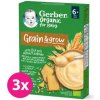 3x GERBER Organic Kaša nemliečna s príchuťou sušienky 200 g​
