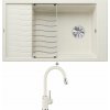 Blanco ELON XL 8 S biela soft 527072 + odkvapkávacia mriežka + Blanco MIDA-S biela soft 526968