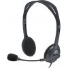 Logitech Headset Stereo H111/ drôtové slúchadlá + mikrofón/ 3,5 mm jack/ šedá