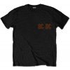 AC/DC Tričko Hard As Rock (Back Print) Unisex Black M