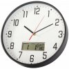 Verk 27456 Analógové nástenné hodiny s kalendárom, 30 cm, čierne