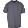 Build Your Brand Pánske tričko Heavy Oversize Tee - Tmavošedá | L