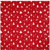 Obrus ​​červený - vianočný vzor, ​​100% polyester, 80 x 80 cm.