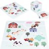 Veľká penová podložka EVA pre deti Farma 90,5x90,5 cm 21 ks ECOTOYS