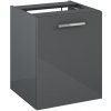 Tila LAURA kontajner s košom na prádlo 40 cm 39,6 x 39,6 x 53 cm antracit lesklá TN7637
