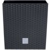 Prosperplast Kvetináč Rato Low + vložka 22,3 cm antracitový