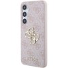 Plastové puzdro Guess na Samsung Galaxy S24 5G S921 GUHCS24S4GMGPI PU 4G Big Metal Logo ružové