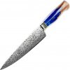 IZMAEL Damaškový kuchynský nôž Sakai Chef/Modrá 19.5 cm