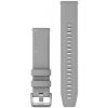 Remienok Garmin Quick Release 20mm, silikonový šedý, stříbrná přezka 010-12925-00