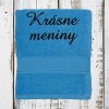 Vyšívaná Osuška s nápisom Krásne meniny