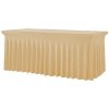 TENTino Elastický poťah SKIRTING na skladací stôl 180-183x76 cm VIAC FARIEB Farba obrusu: ŠAMPAŇ / CHAMPAGNE