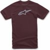 Triko AGELESS CLASSIC TEE, ALPINESTARS (karmínová/světle modrá, vel. S)