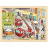 Goki Drevené puzzle Požiarnici, 96 dielikov